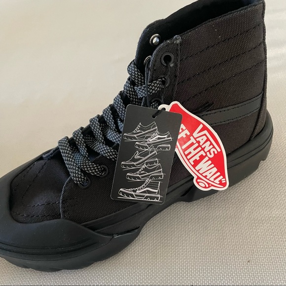 VANS UA SK8-HI TAPERED MODULAR BLACK Woman’s Size 8.5 Men’s Size 7 Heavy Canvas - Picture 2 of 9